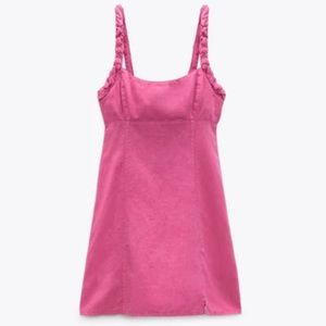 Pink linen Zara dress